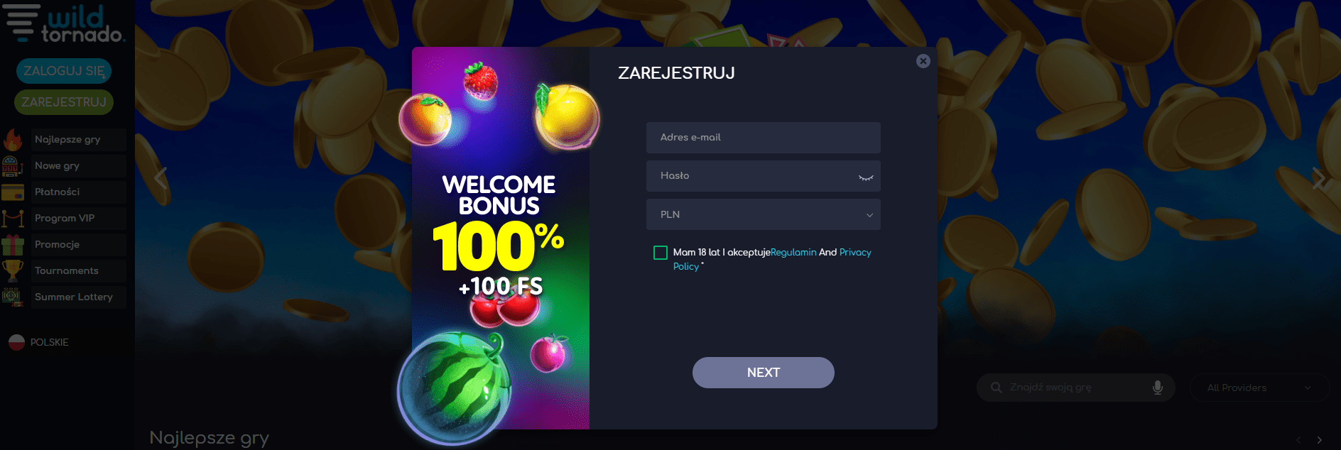 Najlepsze Wild Tornado Kasyno Online