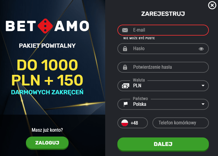 REJESTRACJA Betamo