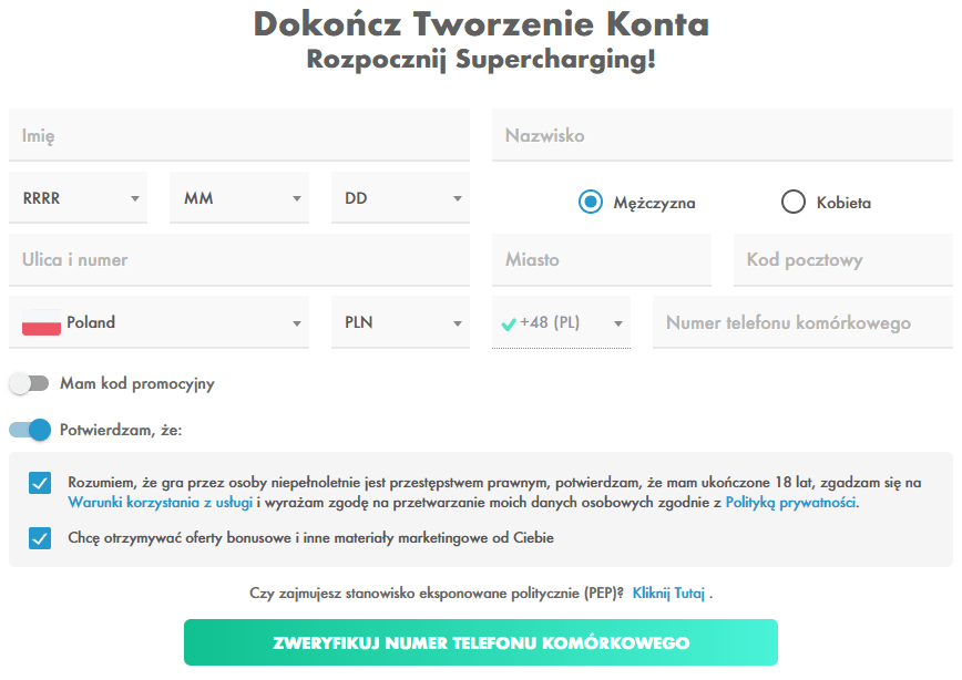 Slotty Vegas kasyno rejestracja